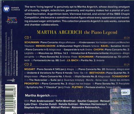 Martha Argerich. The Piano Legend - CD Audio di Martha Argerich - 2
