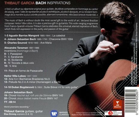 Bach Inspirations - CD Audio di Johann Sebastian Bach,Thibaut Garcia - 2