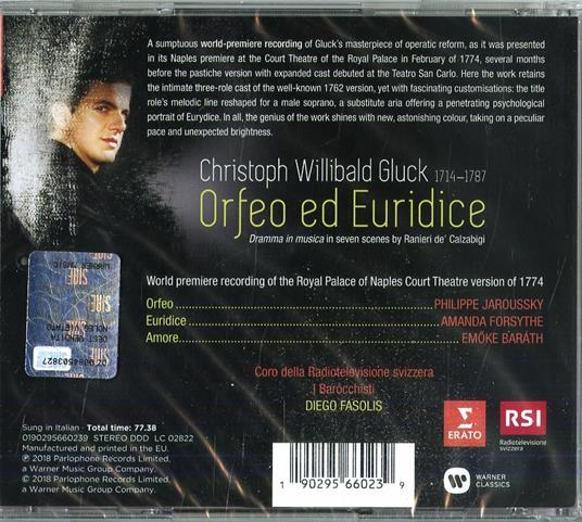 Orfeo ed Euridice - CD Audio di Christoph Willibald Gluck,Philippe Jaroussky - 2