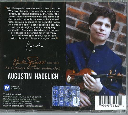 24 Capricci - CD Audio di Niccolò Paganini,Augustin Hadelich - 3
