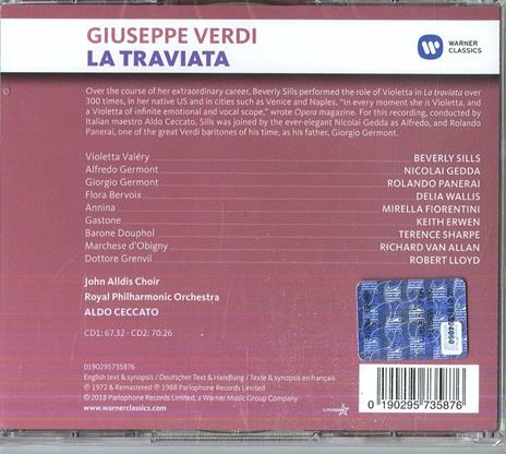La Traviata - CD Audio di Giuseppe Verdi,Nicolai Gedda,Beverly Sills,Royal Philharmonic Orchestra,Aldo Ceccato - 2