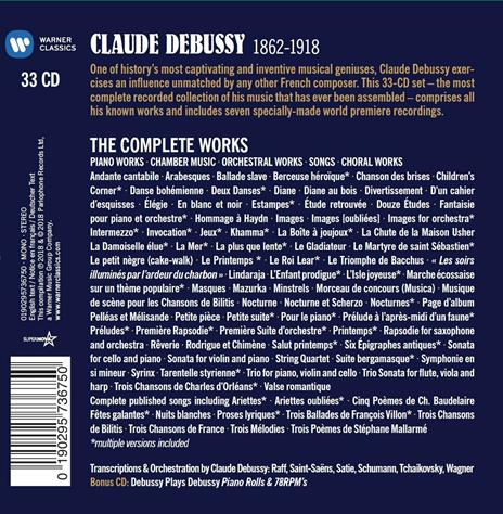 The Complete Works - CD Audio di Claude Debussy - 2