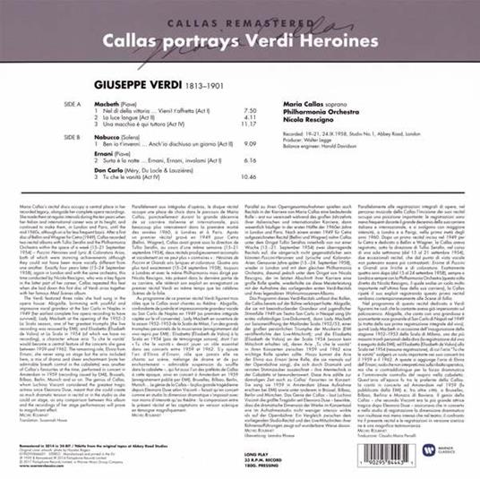 Callas Portrays Verdi Heroines - Vinile LP di Maria Callas,Giuseppe Verdi - 2
