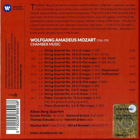 Quartetti d'archi - CD Audio di Wolfgang Amadeus Mozart,Alban Berg Quartett - 2