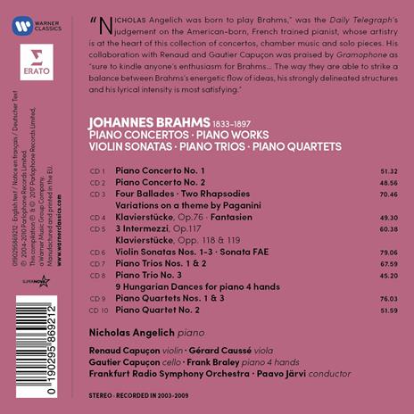 Concerti per pianoforte - CD Audio di Johannes Brahms,Nicholas Angelich - 2
