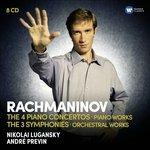 4 Concerti per pianoforte - 3 Sinfonie - CD Audio di Sergei Rachmaninov,André Previn,Nikolai Lugansky