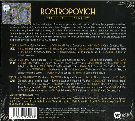 Mstislav Rostropovich. Cellist - CD Audio di Mstislav Rostropovich - 2