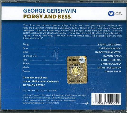 Porgy and Bess - CD Audio di George Gershwin,London Philharmonic Orchestra,Simon Rattle,Cynthia Haymon - 2
