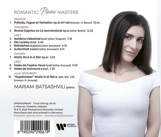 Romantic Piano Masters - CD Audio di Mariam Batsashvili - 2