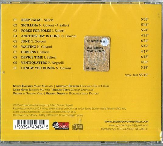 Landscape - CD Audio di Jacopo Salieri,Nicola Govoni,Fausto Negrelli - 2