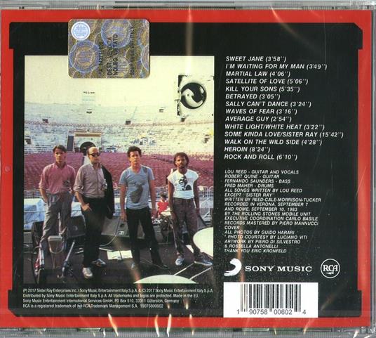 Live in Italy (Deluxe Edition) - CD Audio di Lou Reed - 2