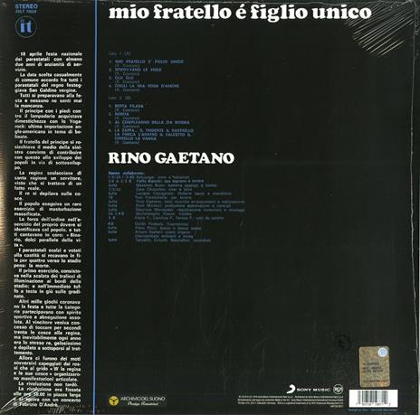 Mio fratello e figlio unico - Vinile LP di Rino Gaetano - 2