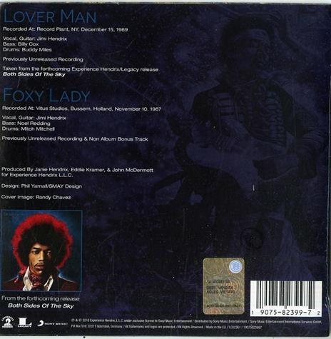 Lover Man - Foxey Lady - Vinile 7'' di Jimi Hendrix - 2