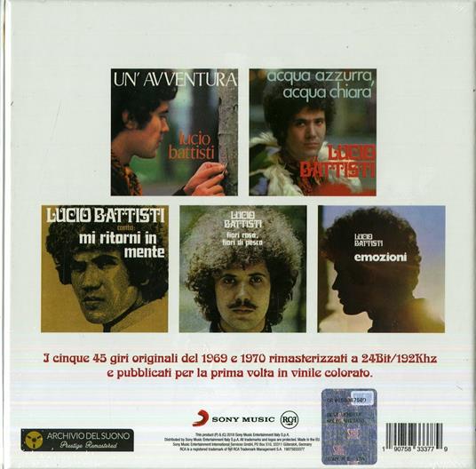 I singoli 1969-1970. Box 5 x 45 Giri (Limited Edition) - Vinile 7'' di Lucio Battisti - 2