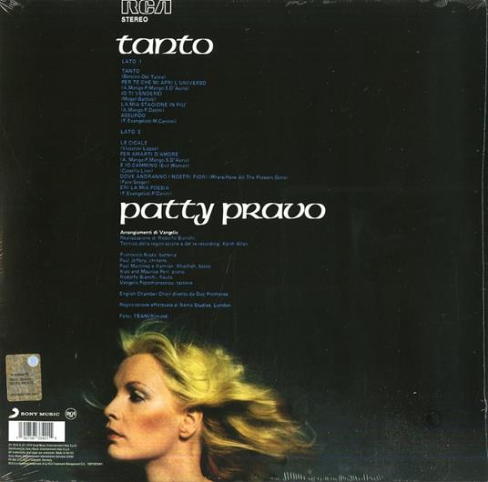 Tanto (Limited Edition) - Vinile LP di Patty Pravo - 2