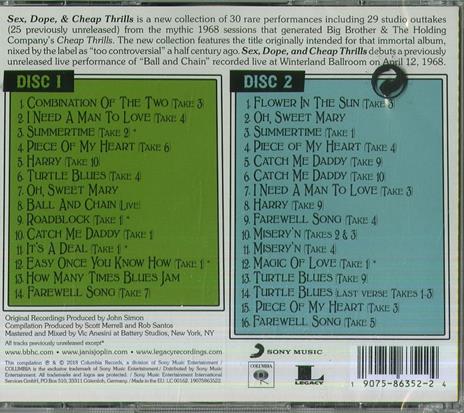 Sex, Dope & Cheap Thrills (feat. Janis Joplin) - CD Audio di Big Brother & the Holding Company - 2