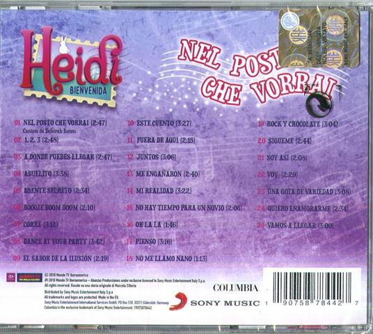 Heidi Bienvenida. Nel posto che vorrai (Colonna sonora) - CD Audio - 2