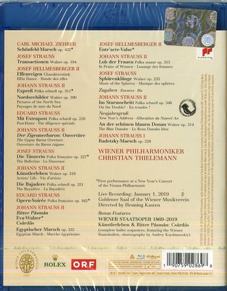 Concerto di Capodanno 2019 (Blu-ray) - Blu-ray di Christian Thielemann,Wiener Philharmoniker - 2