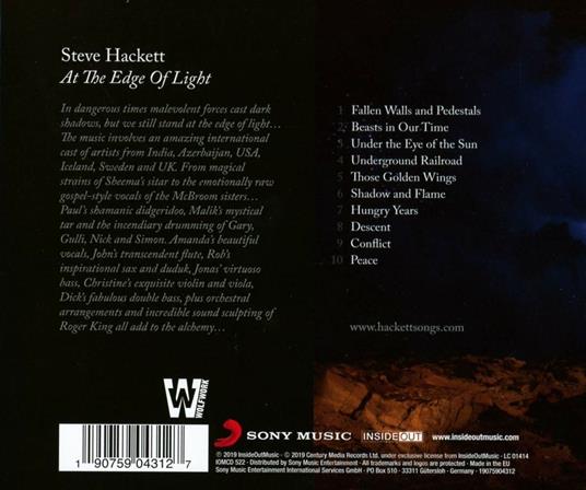 At the Edge of Light - CD Audio di Steve Hackett - 2