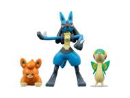 Pokémon Battle Figura Set 3-pack Snivy, Pawmi, Lucario 5 Cm Jazwares