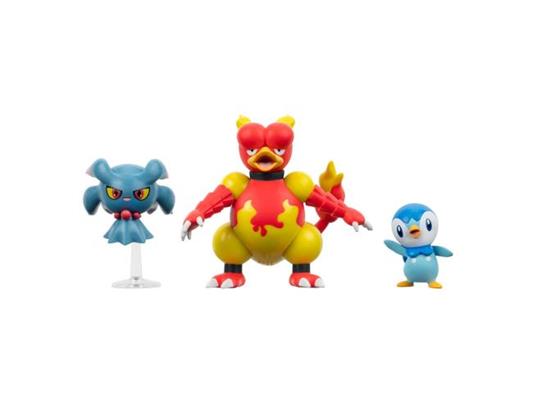 Pokémon Battle Figura Set 3-pack Piplup, Misdreavus, Magmar 5 Cm Jazwares