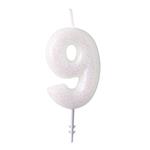 Amscan: Numeral Candle 9 Glitter Q