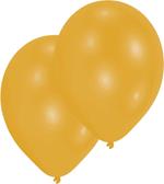 Amscan: 10 Latex Balloons Metallic Gold 27.5Cm/1
