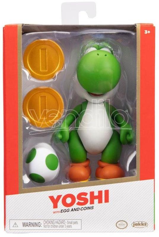 Super Mario Bros Yoshi Gold Figura 10cm Jakks Pacific