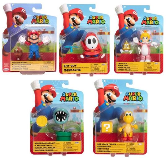 Pack 6 Figures Nintendo Super Mario Wave 28 Assortiti 10cm Jakks Pacific