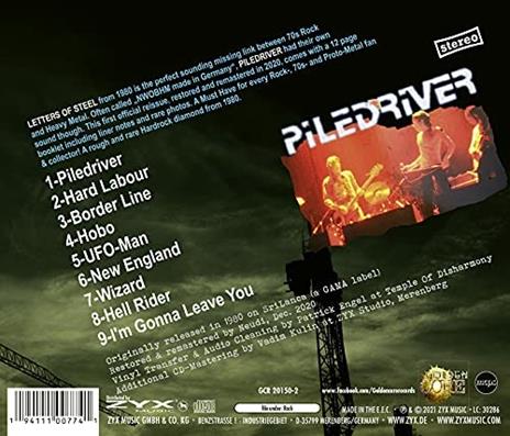 Letters Of Steel - CD Audio di Piledriver - 2