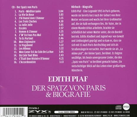 Der Spatz Von Paris & Biografi - CD Audio di Edith Piaf - 2