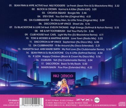 Zyx Nu Disco Vol. 1 - CD Audio