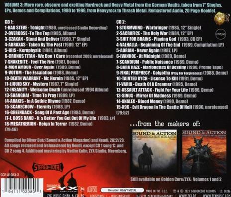 Sound And Action - Rare German Metal Vol.3 - CD Audio - 2