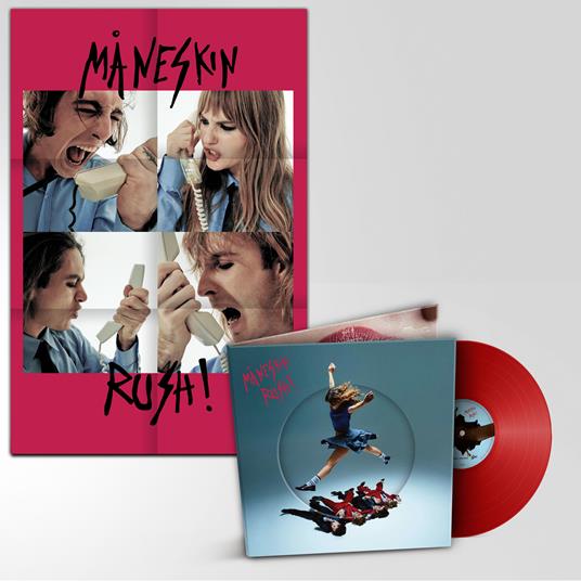 RUSH!_LP Deluxe (Red Vinyl + Poster ) - Måneskin - Vinile