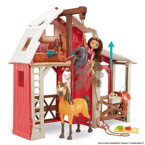 Spirit Stalla con Maneggio, Playset con cavallo Spirit, 3 aree di gioco e 10 accessori inclusi. Mattel (HBP29) - 2