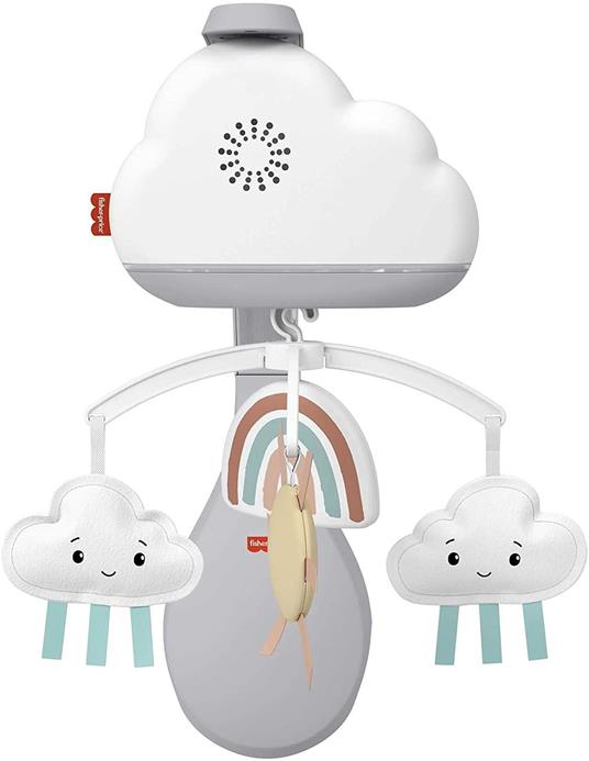 Fisher-Price - Giostrina Dolce Arcobaleno per Culla Fianco Letto, Unità Rilassante da Appoggio e Unità Sonora da Culla