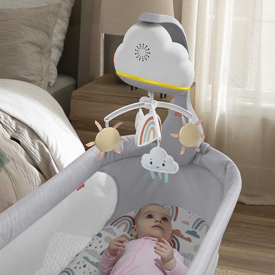 Fisher-Price - Giostrina Dolce Arcobaleno per Culla Fianco Letto, Unità Rilassante da Appoggio e Unità Sonora da Culla - 2