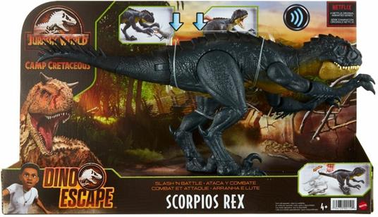 Jurassic World- Stinger Dino Squartatore Dinosauro snodato con Ruggito, Giocattolo per Bambini 4+Anni - 10