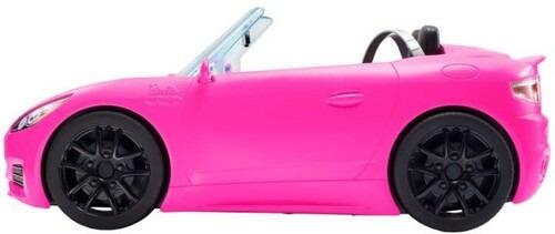 Barbie - Cabrio Veicolo Decapottabile Rosa a Due Posti con Ruote Funzionanti e Dettagli Realistici