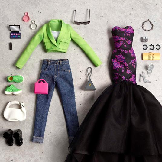 ?Barbie - @BarbieStyle Studio Set moda con bambola Barbie bionda completamente snodata, include specchiera con sedia - 5