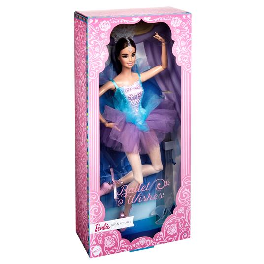 Barbie - Ballet Wishes Signature, Bambola snodata in costume da ballerina, con tutù, scarpette a punta e coroncina - 2