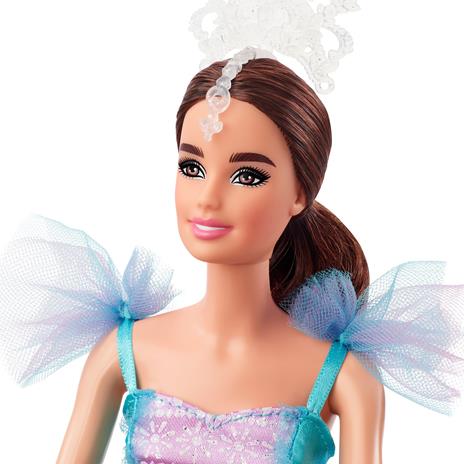 Barbie - Ballet Wishes Signature, Bambola snodata in costume da ballerina, con tutù, scarpette a punta e coroncina - 5