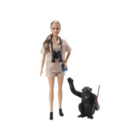 Barbie - Barbie Signature Inspiring Women Jane Goodall, bambola da collezione realizzata con materiali riciclati