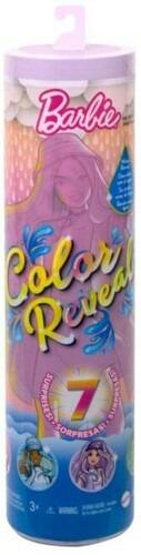 Barbie Color Reveal con 7 sorprese, Serie Sole Pioggia con Nuvolette ed Effetto Cambia Colore; Regalo e Giocattolo per Bambini 3+ Anni, modello casuale e assortito