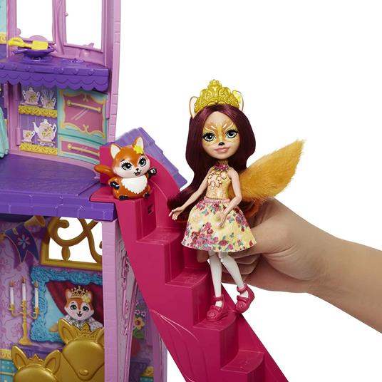 Enchantimals Royals- Playset Castello del Ballo Reale da 66 cm con Bambola Felicity la Volpe e Cucciolo, 5 Aree di Gioco e Tanti Accessori, Giocattolo per Bambini 4+Anni, HCG59 - 6