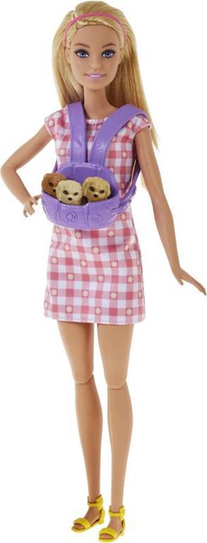 Barbie-Playset Cuccioli Appena Nati con Bambola Barbie Bionda, Cane che Partorisce - 3