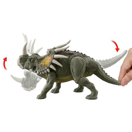 Jurassic World - Forza Bruta Dinosauro Styracosaurus con articolazioni mobili e dettagli realistici; 3+ anni - 6
