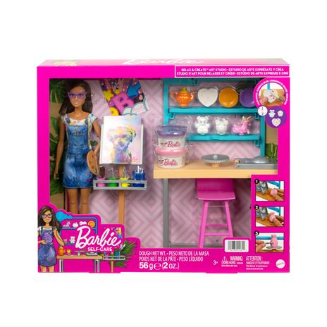 Barbie - Studio d'arte Creatività e Relax, include bambola Barbie con oltre 25 accessori e pasta da modellare - 6