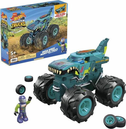 Mega Construx-Hot Wheels Mega Wrex Monster Truck Assortimento, Set da Costruzione da 187 Pezzi - 6