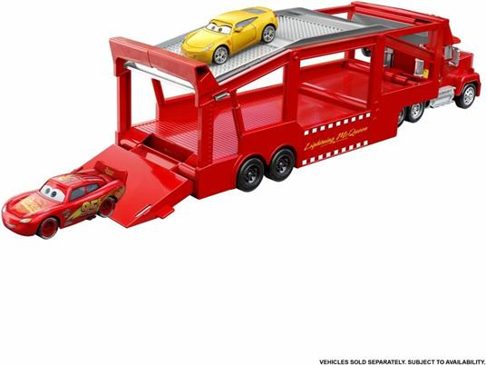 Disney Pixar Cars Mack Trasportatore, camion da 33 cm con rampa per trasportare 12 macchinine - 9